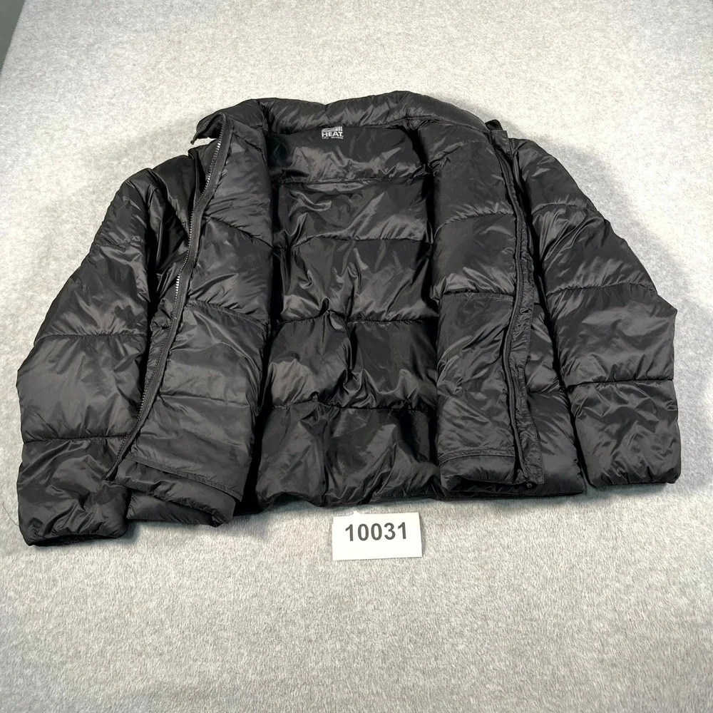 32 Degree Puffer Jacket Men's Large Black Pockets Insulated Waterproof Full Zip